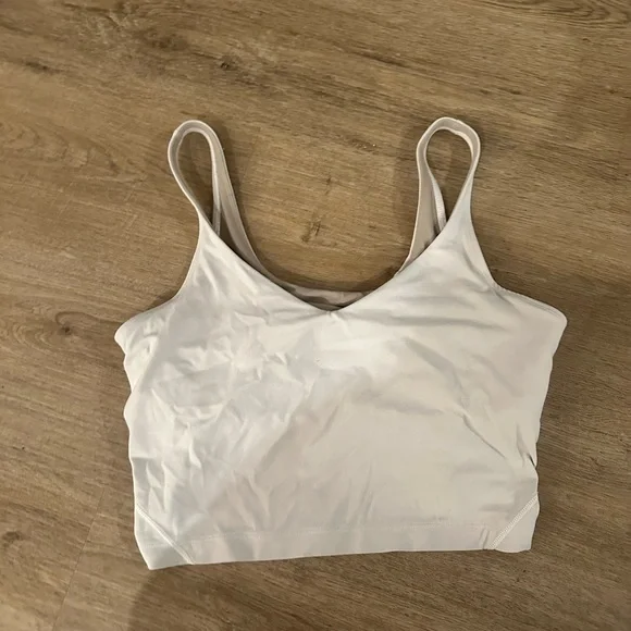 White Cropped Tank Top - Picture 1 of 4